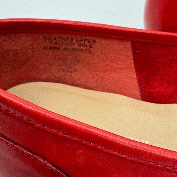 Enzo Angiolini Liberty Loafers Women’s Size 6.5M Red Leather Slip On flats - Picture 13 of 14